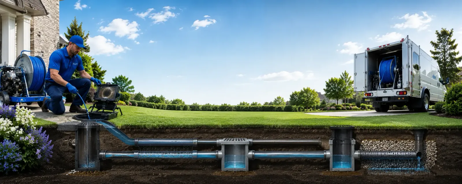Outdoor drain cleaning information for Hancock, ME